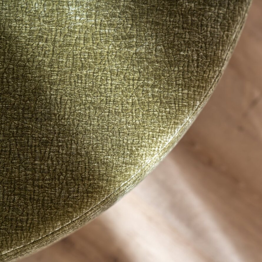 Hocker Chloe rund Chenille grün ø100 cm