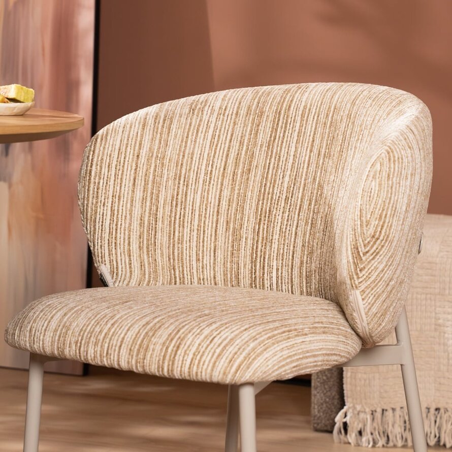 Stuhl Milo Chenille beige/taupe