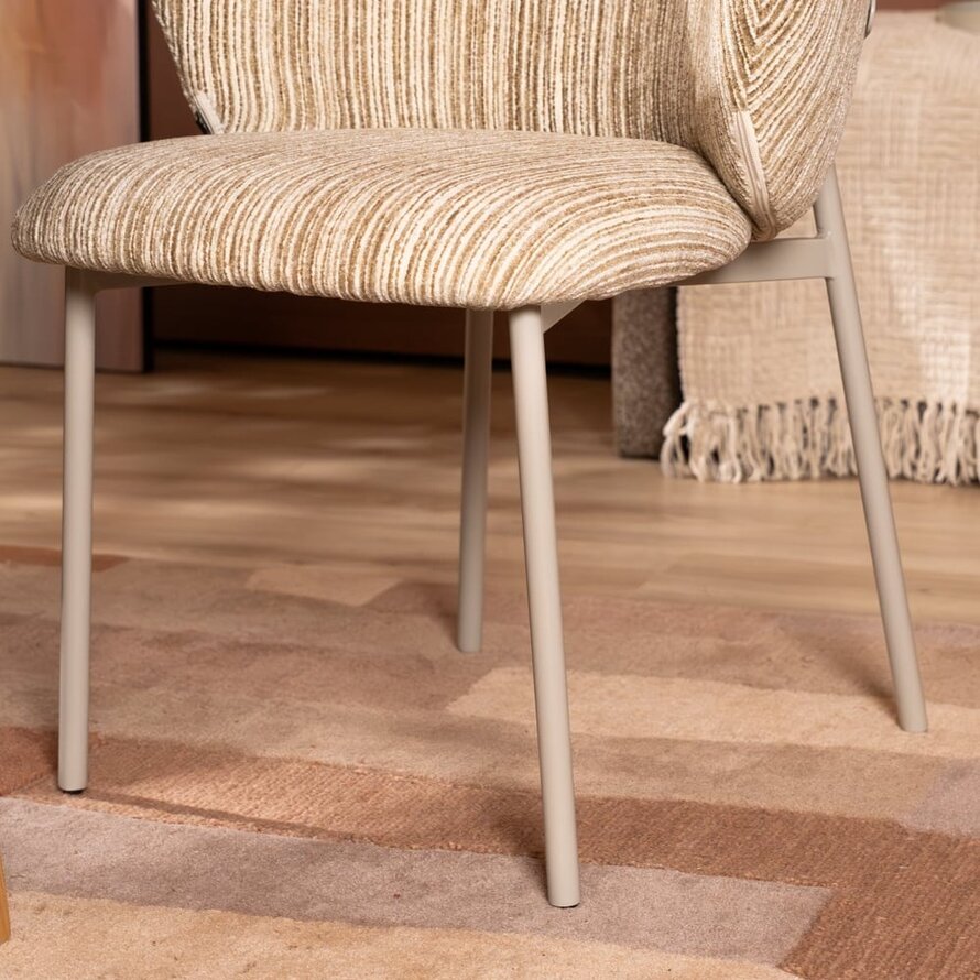 Stuhl Milo Chenille beige/taupe