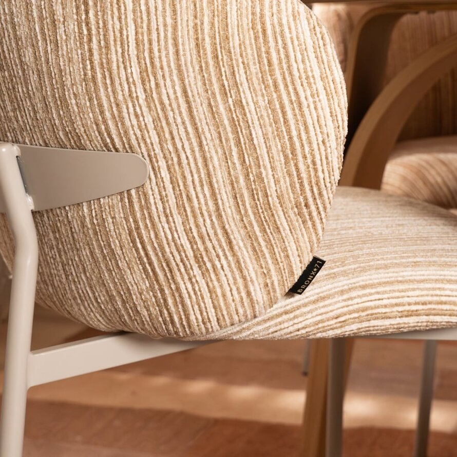 Stuhl Milo Chenille beige/taupe