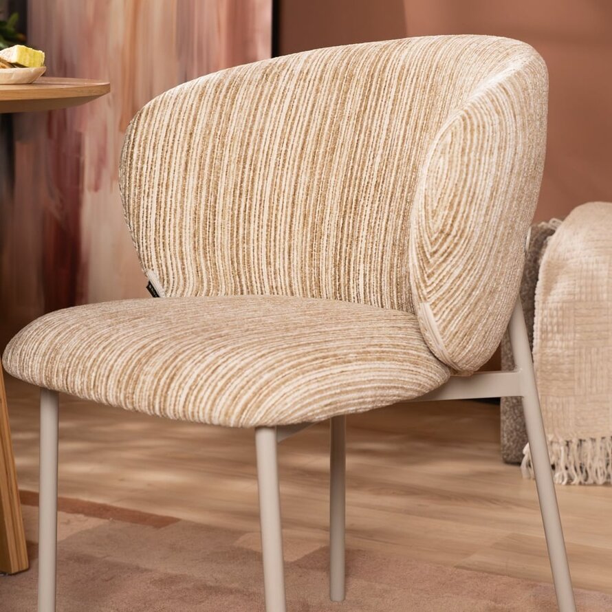 Stuhl Milo Chenille beige/taupe