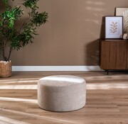 Bronx71 Hocker Blair rund Chenille beige ø70 cm