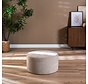 Hocker Blair rund Chenille beige ø70 cm