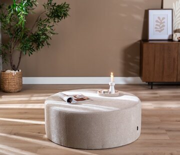 Bronx71 Hocker Blair rund Chenille beige ø100 cm