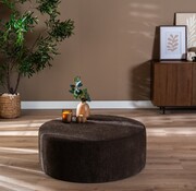 Bronx71 Hocker Blair rund Chenille braun ø100 cm