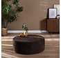 Hocker Blair rund Chenille braun ø100 cm