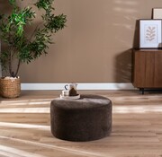 Bronx71 Hocker Blair rund Chenille braun ø70 cm