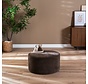 Hocker Blair rund Chenille braun ø70 cm