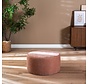 Hocker Chloe rund Chenille rosa ø70 cm