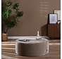 Hocker Chloe rund Chenille taupe ø100 cm