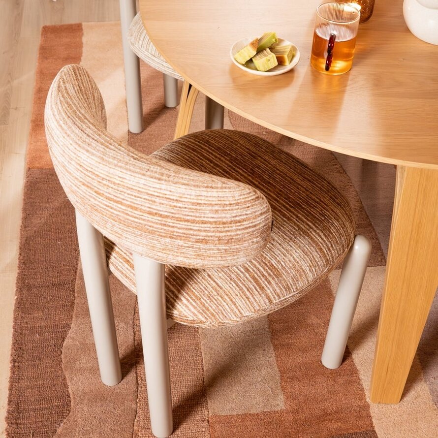 Stuhl Bolt Chenille beige/pink