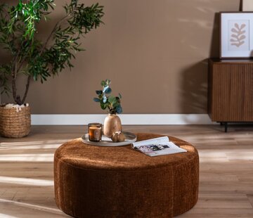 Bronx71 Hocker Elle rund Chenille kupfer ø100 cm
