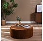 Hocker Elle rund Chenille kupfer ø100 cm