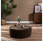 Hocker Elle rund Chenille mocha ø100 cm