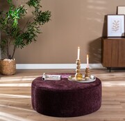 Bronx71 Hocker Elle rund Chenille lila ø100 cm