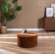 Bronx71 Hocker Elle rund Chenille kupfer ø70 cm