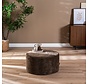 Hocker Elle rund Chenille mocha ø70 cm