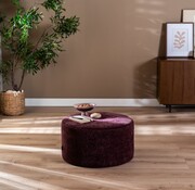 Bronx71 Hocker Elle rund Chenille lila ø70 cm