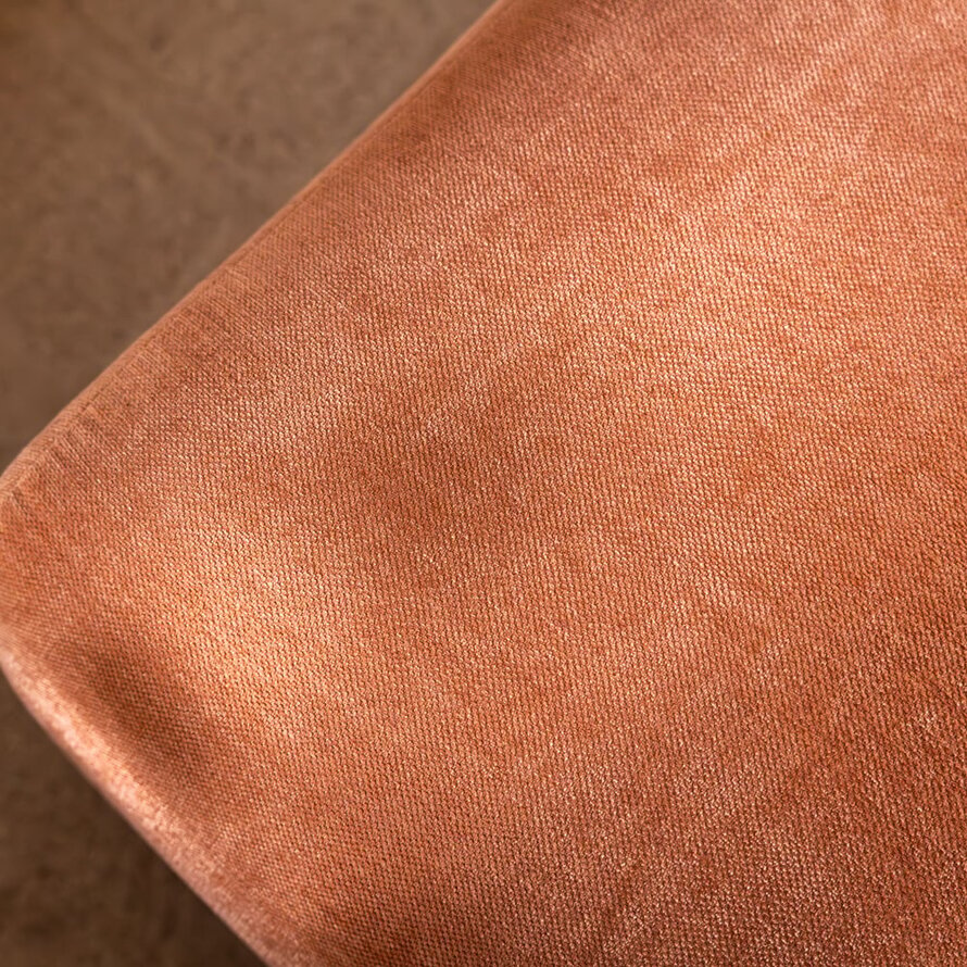Hocker Maine Melierter Stoff Terrakotta