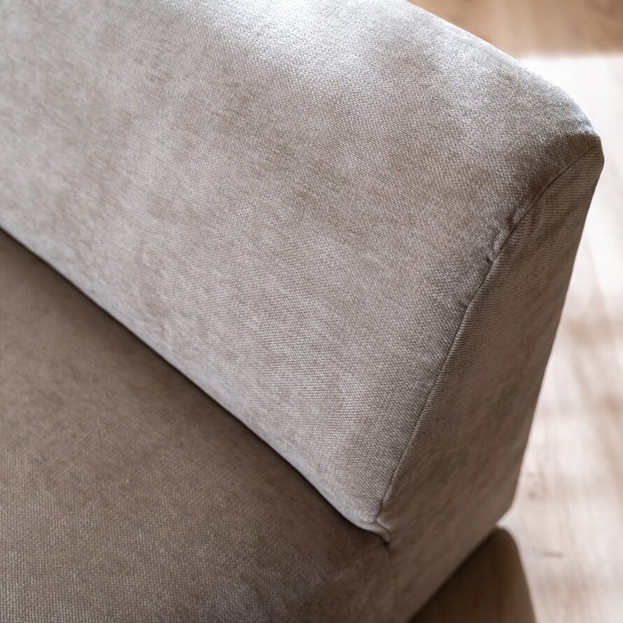 Sessel Maine in meliertem Stoff Taupe