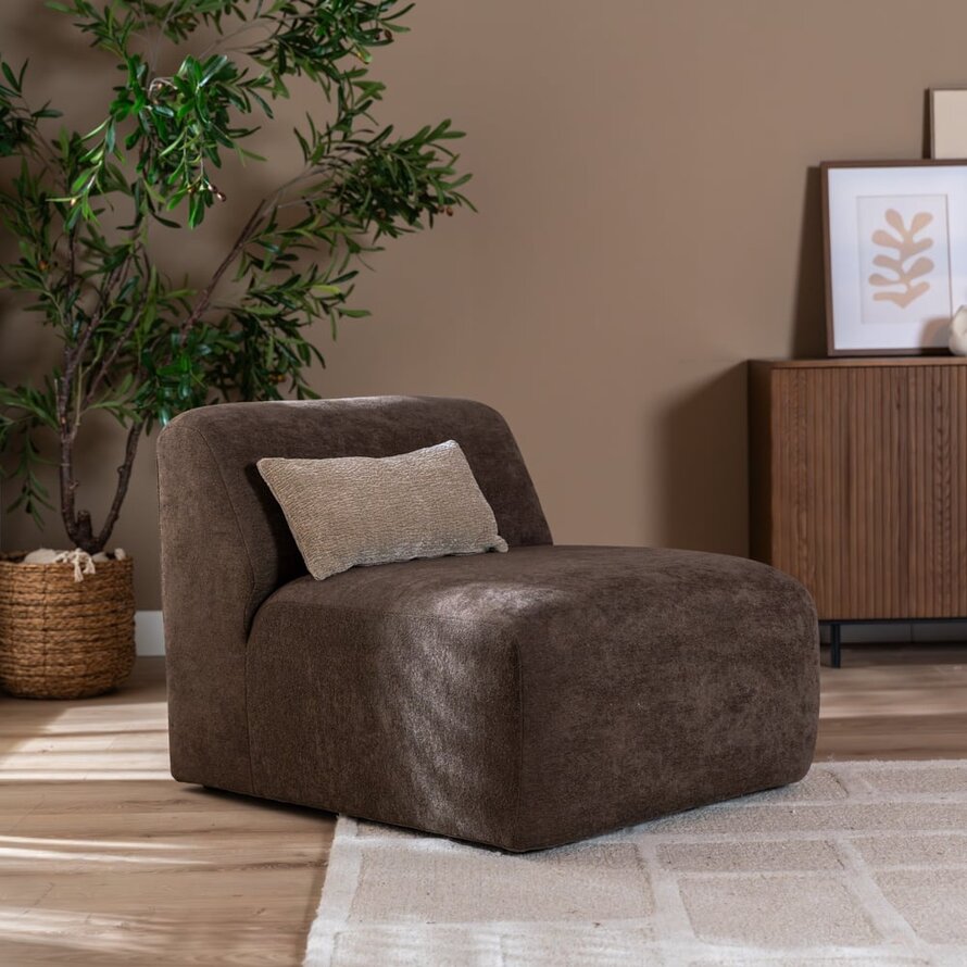 Sessel Maine Chenille braun