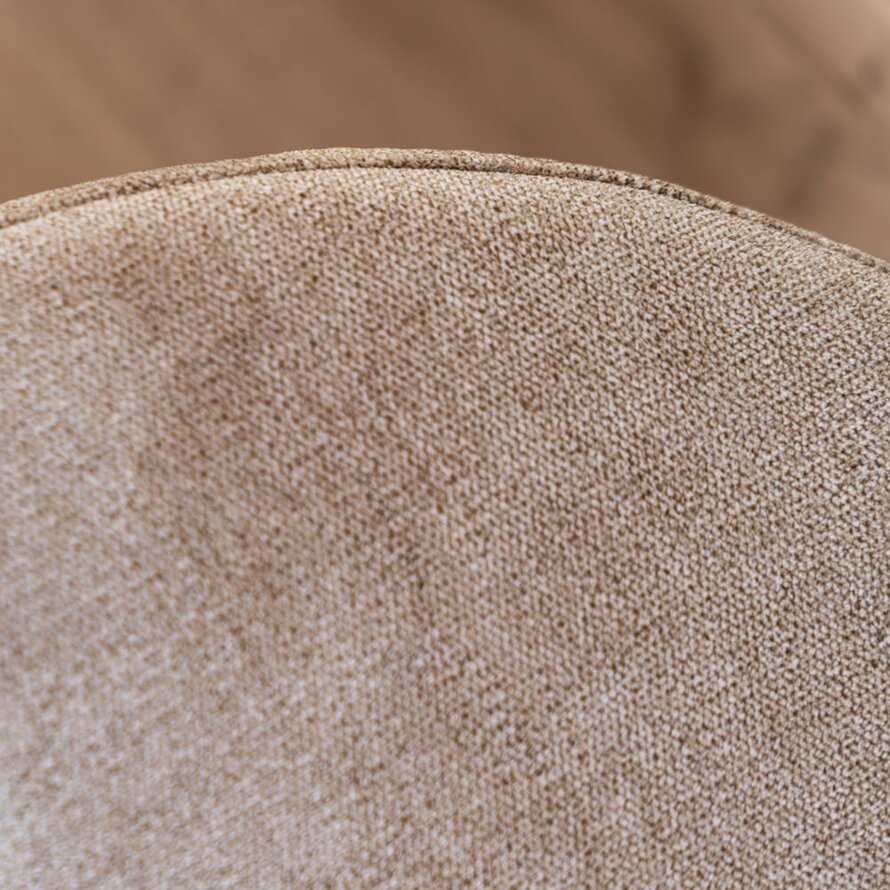 Hocker Myles Stoff rund taupe