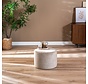 Hocker Myles Stoff rund taupe