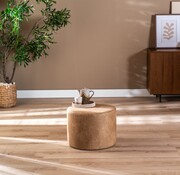 Bronx71 Hocker Kyla Eco-Leder rund beige