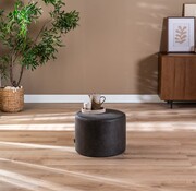 Bronx71 Hocker Kyla Eco-Leder rund anthrazit