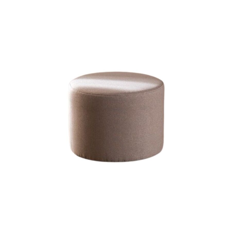 Hocker Hilda rund Stoff taupe