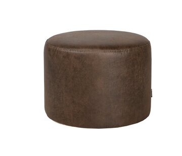 Bronx71 Hocker Kyla Eco-Leder rund braun