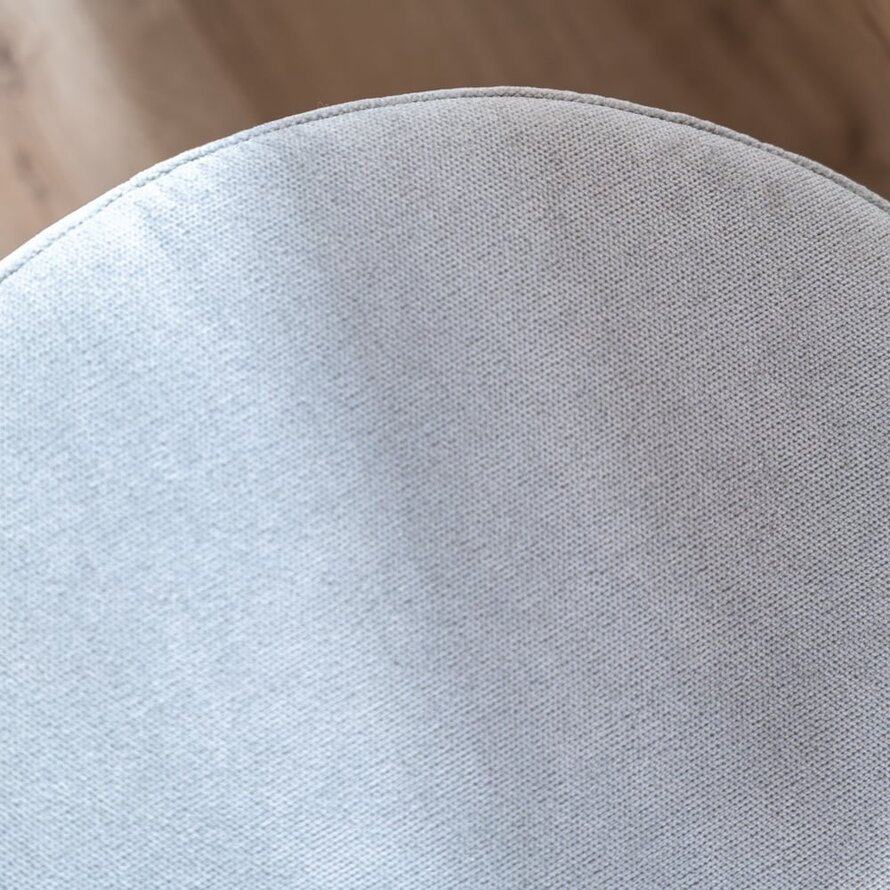 Hocker Myles Stoff rund weiß