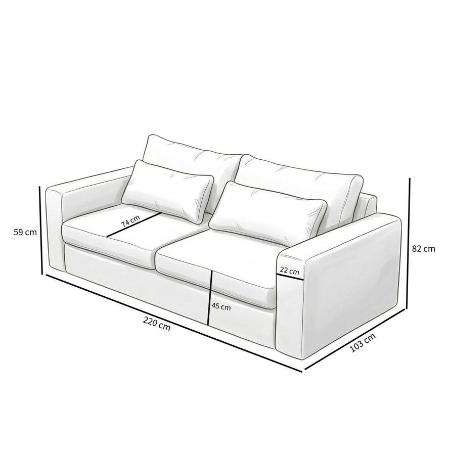 3-Sitzer Sofa Kyle Chenille ockergelb