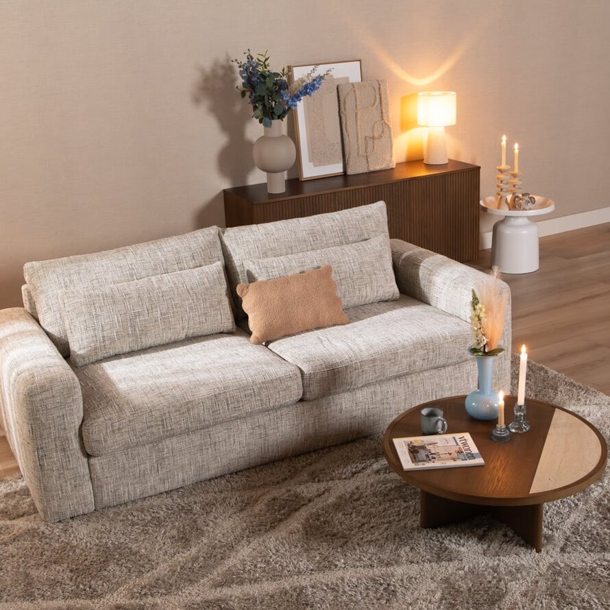 3-Sitzer Sofa Kyle Chenille sand grey