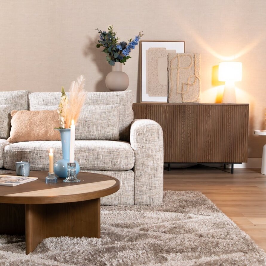 3-Sitzer Sofa Kyle Chenille sand grey