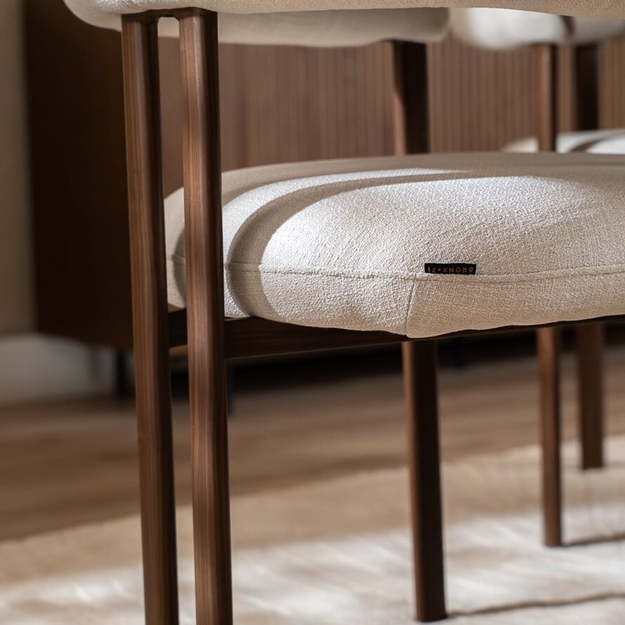 Stuhl Nori Leinen taupe