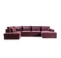 U-Sofa Kyle 6-Sitzer chenille lila