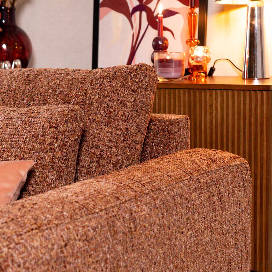 U-Sofa Kyle 6-Sitzer chenille rot