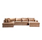 U-Sofa Kyle 6-Sitzer chenille peach