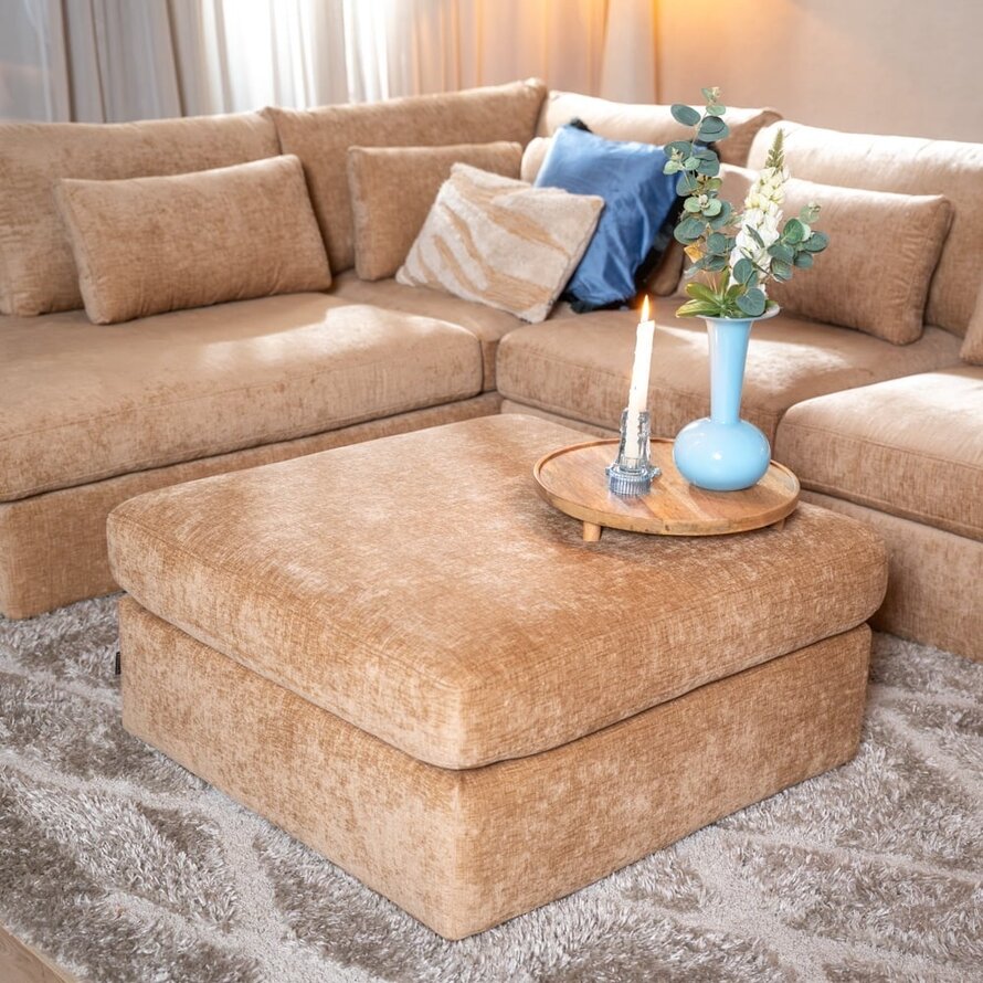 Hocker Kyle Chenille peach