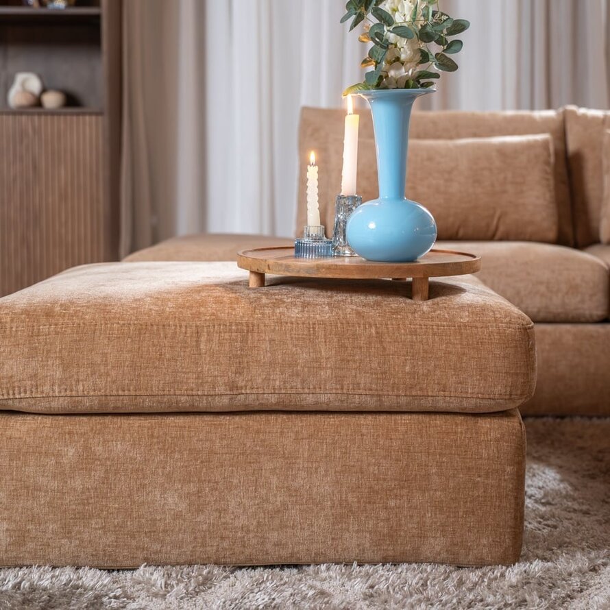 Hocker Kyle Chenille peach