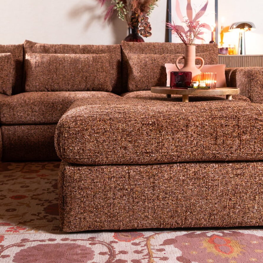 Hocker Kyle Chenille rot