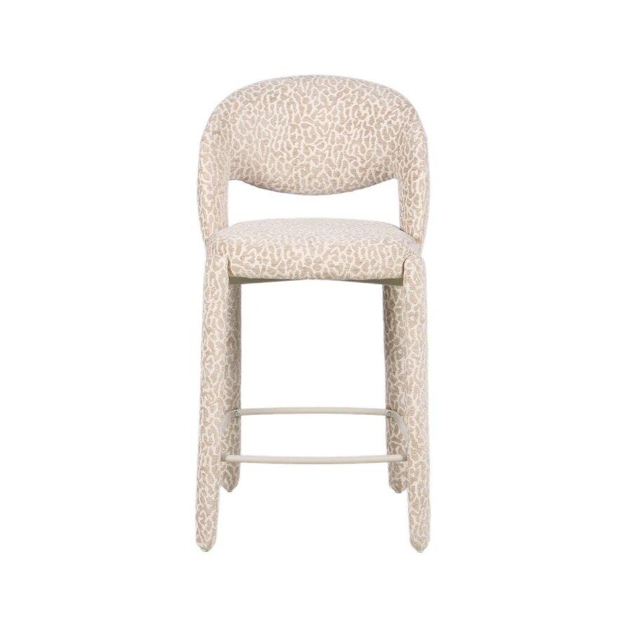 Barhocker Leo taupe Leo-Print 70 cm