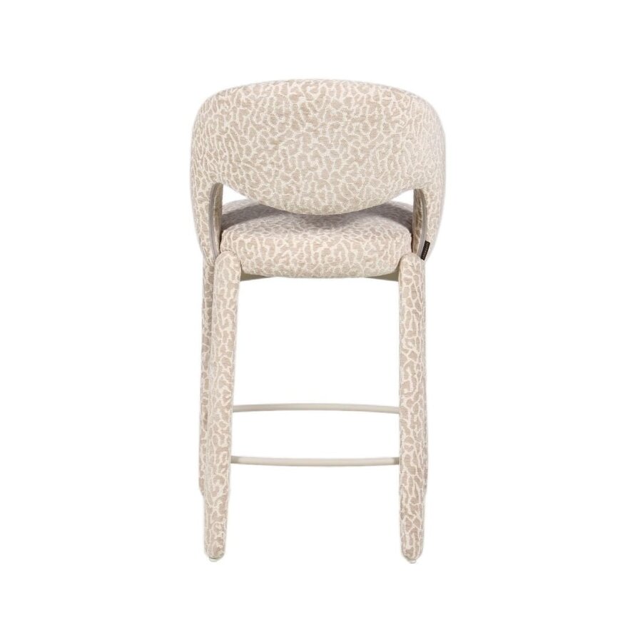 Barhocker Leo taupe Leo-Print 70 cm