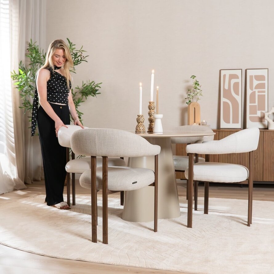 Esstisch Orion ø 120 cm taupe