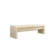 Bronx71 Esszimmerbank Ravi Chenille beige/taupe 160 cm
