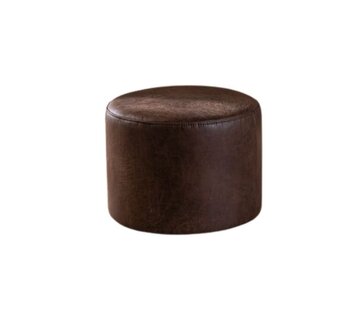 Bronx71 Hocker Kyla Eco-Leder rund braun