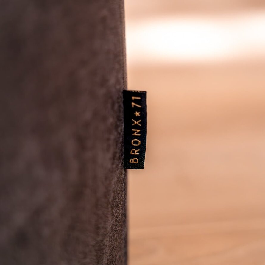 Hocker Kyla Eco-Leder rund braun