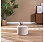 Samt Hocker Anna rund beige