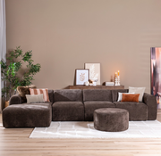 Bronx71 Ecksofa Maine XL Chenille braun links